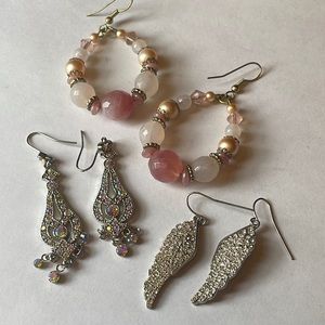 Lot of 3 Pairs of Earrings